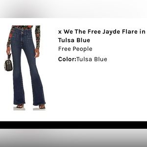 Free People brand new Jeans. I took the tags off mistakenly as they were too big